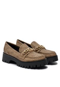 Guess Loafersy Almosty FLTALM FAL14 Brązowy. Kolor: brązowy. Materiał: skóra