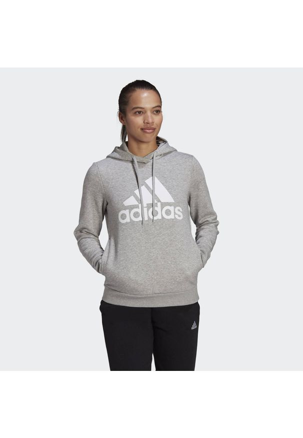 Adidas - Bluza z Kapturem Loungewear Essentials Logo Rozmiar XL Szary - GL0719. Typ kołnierza: kaptur. Kolor: biały, szary, wielokolorowy. Materiał: bawełna, włókno. Sport: fitness
