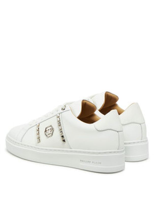 Philipp Plein - PHILIPP PLEIN Sneakersy SAES USC0732 PLE005 Biały. Kolor: biały. Materiał: skóra