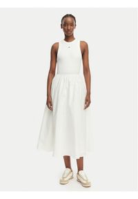 Tommy Jeans Sukienka letnia DW0DW22593 Kremowy Regular Fit. Kolor: kremowy. Materiał: bawełna. Sezon: lato #1