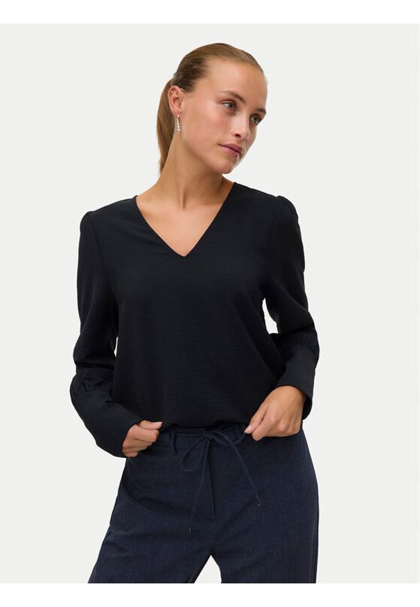 Vero Moda Bluzka Esme 10338288 Czarny Regular Fit. Kolor: czarny. Materiał: syntetyk