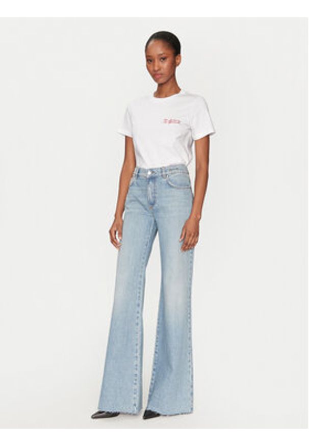 Marella Jeansy Wleg 2513181034 Niebieski Wide Leg. Kolor: niebieski