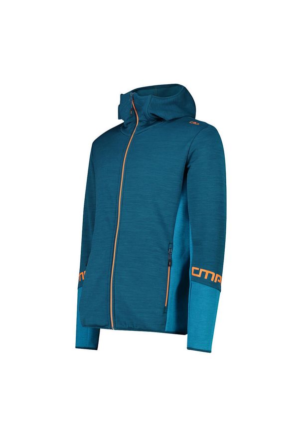 Polar z kapturem CMP. Typ kołnierza: kaptur. Kolor: niebieski. Materiał: polar. Sport: turystyka piesza