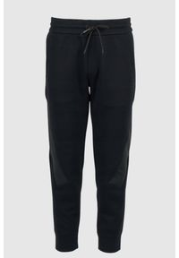 Emporio Armani - EMPORIO ARMANI Spodnie dresowe męskie, Rozmiar L. Kolor: czarny. Materiał: dresówka. Wzór: nadruk