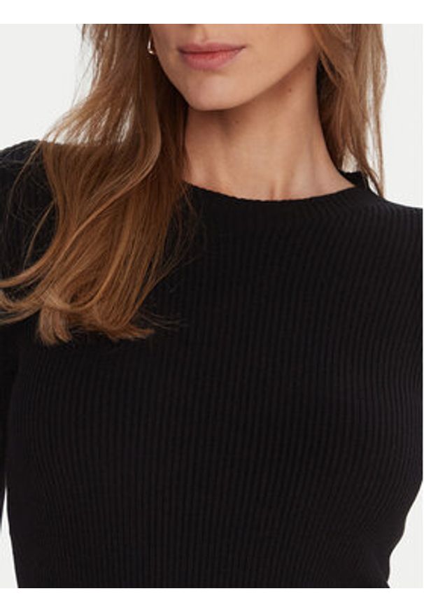 Kontatto Sweter 3M0809C Czarny Slim Fit. Kolor: czarny. Materiał: syntetyk