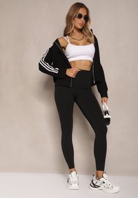 Renee - Czarne Basicowe Legginsy High Waist Lunita. Okazja: na co dzień. Stan: podwyższony. Kolor: czarny. Styl: klasyczny, casual, elegancki