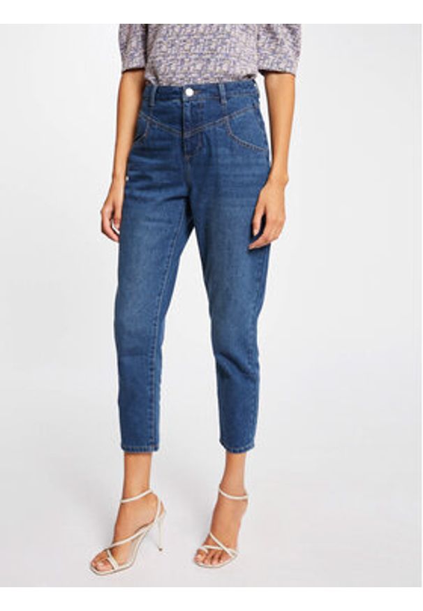 Morgan Jeansy 231-PFOLK Granatowy Straight Fit. Kolor: niebieski