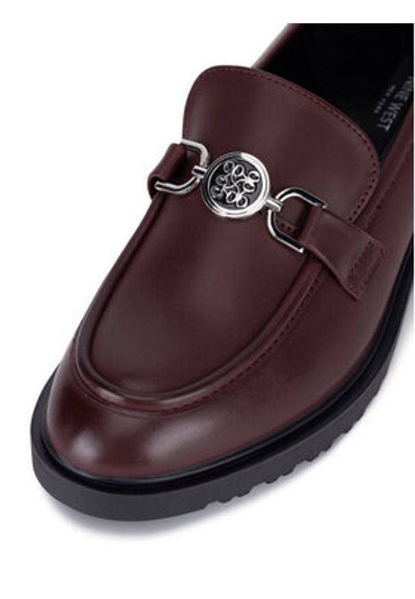 Nine West Mokasyny WFA3043-1A Bordowy. Kolor: czerwony. Materiał: skóra