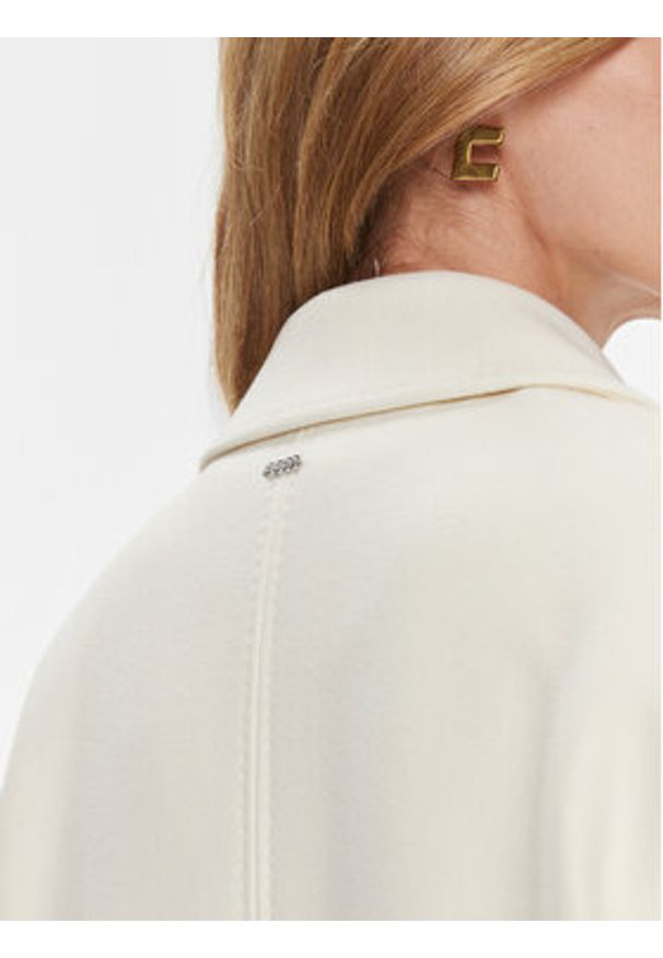 BOSS - Boss Płaszcz wełniany Caridi 50510308 Écru Relaxed Fit. Materiał: wełna