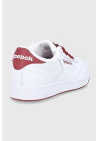 Reebok Classic Buty skórzane dziecięce GV9848 kolor biały. Nosek buta: okrągły. Zapięcie: sznurówki. Kolor: biały. Materiał: skóra. Model: Reebok Classic #5
