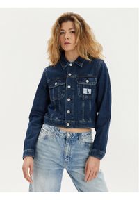 Calvin Klein Jeans Kurtka jeansowa 90's J20J222789 Granatowy Regular Fit. Kolor: niebieski. Materiał: bawełna