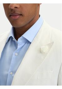 BOSS Marynarka Hutson Peak 262 50561857 Biały Slim Fit. Kolor: biały. Materiał: len #5