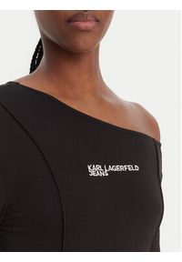 Karl Lagerfeld Jeans Sukienka codzienna B1W13045 Czarny Slim Fit. Okazja: na co dzień. Kolor: czarny. Materiał: wiskoza. Typ sukienki: proste. Styl: casual #3