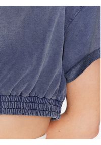 Calvin Klein Swimwear T-Shirt Crop Top KW0KW02088 Niebieski Regular Fit. Kolor: niebieski. Materiał: bawełna