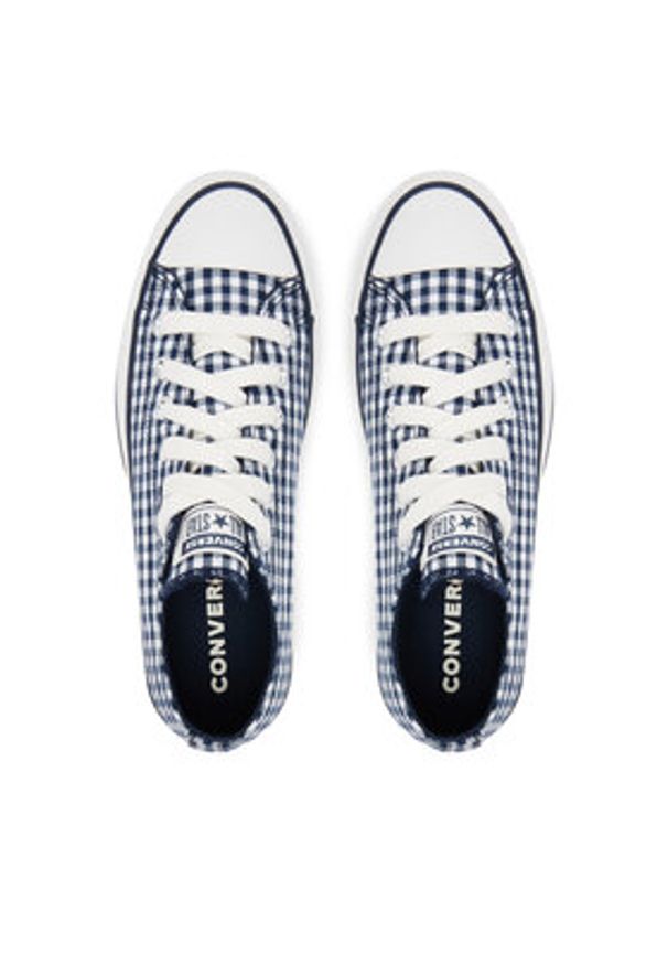 Converse Trampki Chuck Taylor All Star Lift Platform Gingham A13664C Granatowy. Kolor: niebieski. Materiał: materiał. Obcas: na platformie