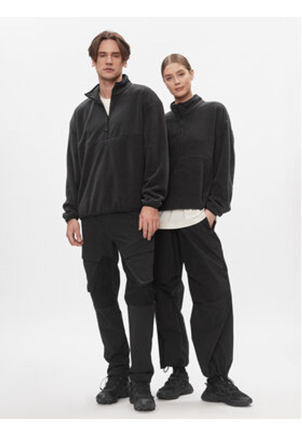 Jack Wolfskin Polar Bockenheim Fleece 1711091 Czarny Oversize. Kolor: czarny. Materiał: syntetyk