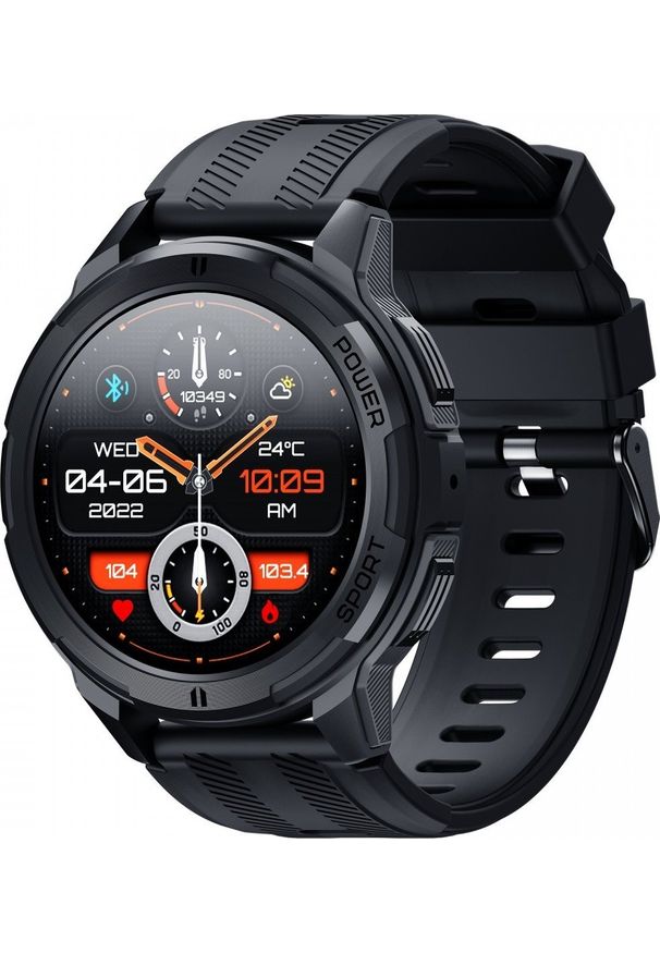 Smartwatch Oukitel BT10 Rugged Czarny (BT10-BK/OL). Rodzaj zegarka: smartwatch. Kolor: czarny