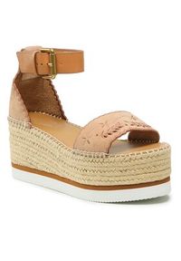 See By Chloé Espadryle SB40116A Różowy. Kolor: różowy. Materiał: skóra, zamsz #3