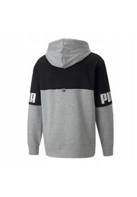 Puma - Męska Bluza Z Kapturem Power Full Zip. Typ kołnierza: kaptur. Kolor: czarny, szary, wielokolorowy