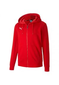 Puma - Męska Bluza Z Kapturem Team Goal 23 Z Pełnym Zamkiem Błyskawicznym. Typ kołnierza: kaptur. Kolor: czerwony