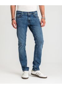 Męskie Spodnie Jeansowe Mustang Oregon Slim Denim Blue 1015042 5000 583