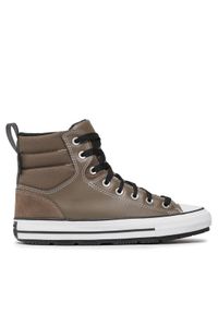 Converse Trampki Chuck Taylor All Star Berkshire Boot A04476C Beżowy. Kolor: beżowy. Materiał: skóra