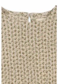 KONGES SLOJD - Konges Sløjd sukienka dziecięca kolor beżowy mini rozkloszowana. Kolor: beżowy. Długość rękawa: długi rękaw. Długość: mini #4