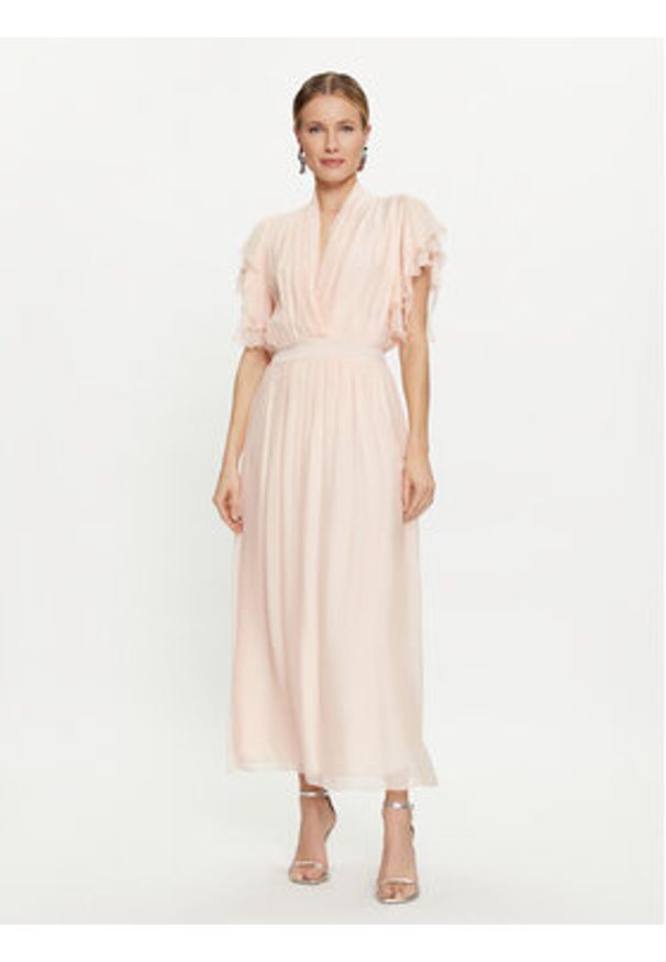 Dixie Sukienka codzienna A207J039A Écru Regular Fit. Okazja: na co dzień. Materiał: jedwab. Typ sukienki: proste. Styl: casual