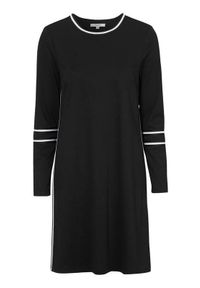 Cellbes Dżersejowa sukienka z detalami w kontrastowych kolorach Czarny female czarny 50/52. Kolor: czarny. Materiał: jersey. Długość rękawa: długi rękaw. Typ sukienki: proste #1
