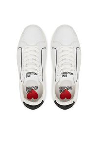 Love Moschino - LOVE MOSCHINO Sneakersy JA15184G1NIAC10B40 Biały. Kolor: biały. Materiał: skóra #5
