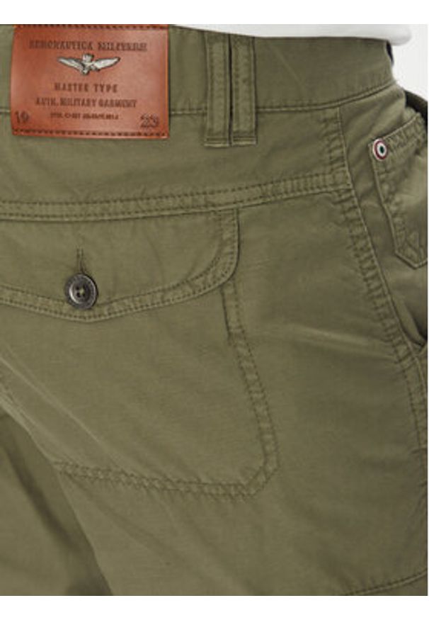 Aeronautica Militare Spodnie materiałowe 251PA1662CT3526 Khaki Regular Fit. Kolor: brązowy. Materiał: len, bawełna