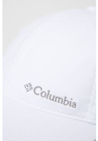 columbia - Columbia Czapka kolor biały z aplikacją. Kolor: biały. Materiał: materiał. Wzór: aplikacja