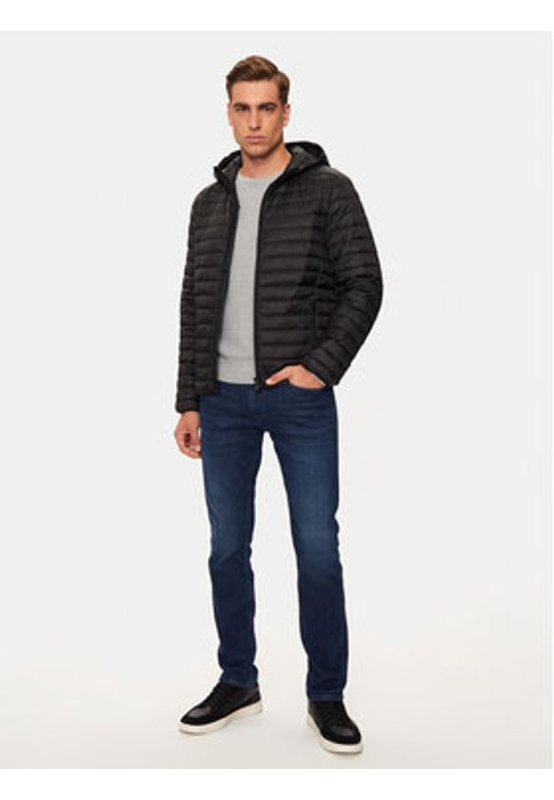 Geox Kurtka puchowa Warrens M4625B T3146 F9000 Czarny Regular Fit. Kolor: czarny. Materiał: syntetyk