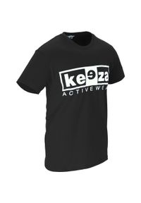 Koszulka sportowa męska KEEZA bawełniana. Kolor: czarny. Materiał: bawełna. Sport: piłka nożna