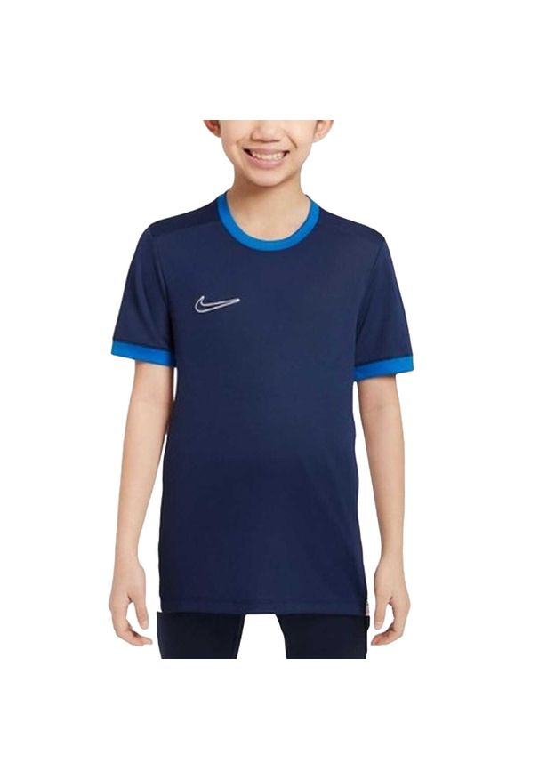 Nike - Koszulka Dziecięca Academy 25 DriFIT. Kolor: niebieski. Sport: turystyka piesza
