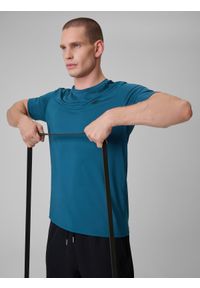 4f - 4F Koszulka treningowa regular szybkoschnąca męska - granatowa S. Kolor: niebieski. Materiał: skóra. Długość: długie. Sport: fitness #1