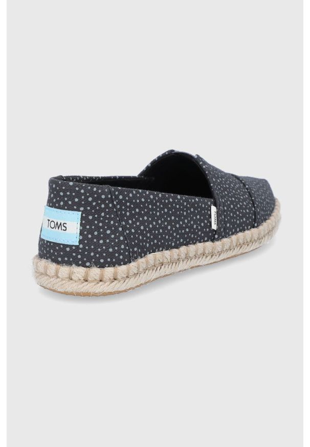Toms Espadryle Sunspots Crossweave kolor czarny. Nosek buta: okrągły. Kolor: czarny. Obcas: na obcasie. Wysokość obcasa: niski