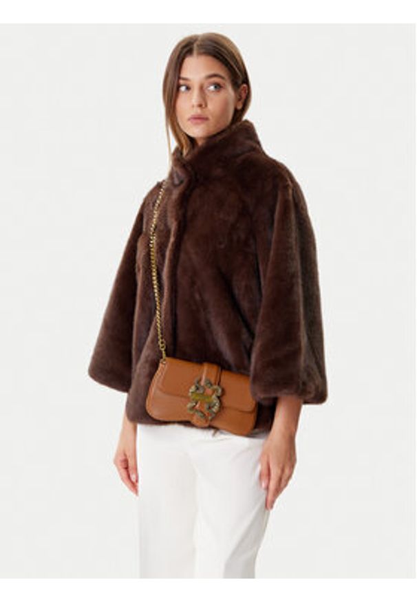 Just Cavalli Torebka 79RA4BA7 ZSA89 Brązowy. Kolor: brązowy. Materiał: skórzane