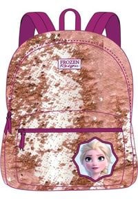 NoName - Plecak szkolny Frozen Cekiny Srebrzysty Różowy. Kolor: różowy #1