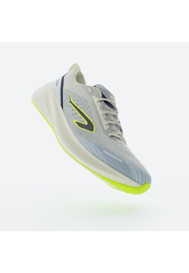KIPRUN - Buty do biegania męskie Kiprun Cushion 500. Kolor: żółty, biały, wielokolorowy, zielony. Szerokość cholewki: normalna