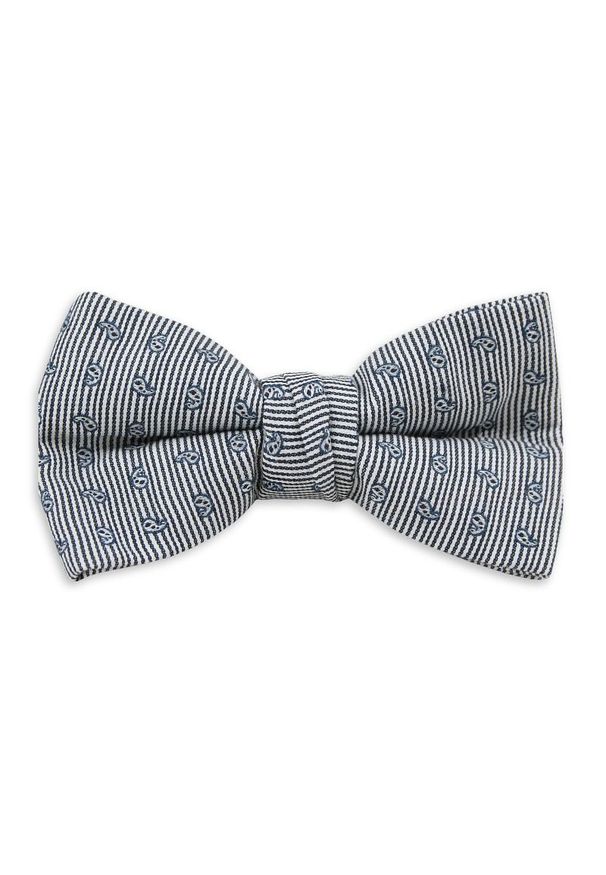 Niebieska muszka Chattier elegancka, w paski