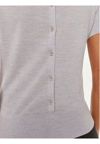 Calvin Klein Bluzka K20K207201 Szary Slim Fit. Kolor: szary. Materiał: wełna