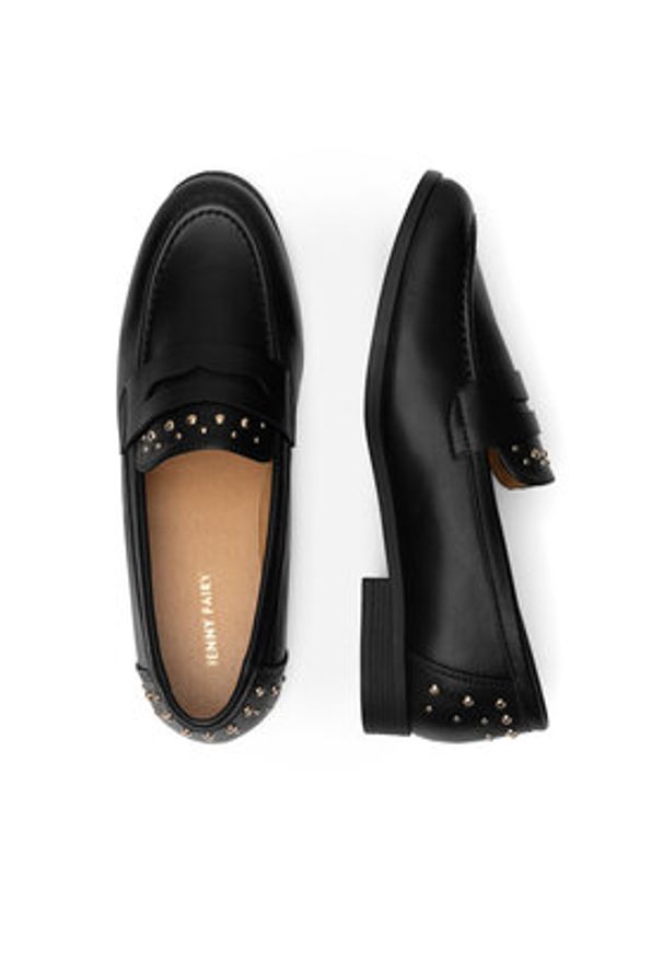 Jenny Fairy Mokasyny WS10002-04 Czarny. Kolor: czarny. Materiał: skóra