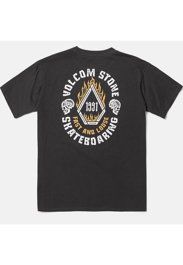 Koszulka Volcom Skate Vital Fast n Loose czarna. Kolor: czarny. Sport: skateboard