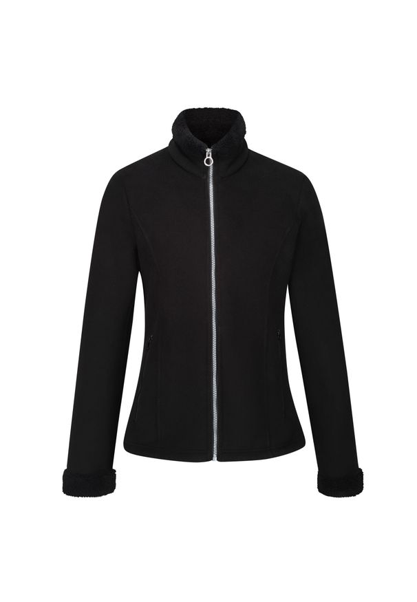 Regatta - Bluza Polarowa Damska Ciężkiej Grubości Brandall. Kolor: czarny. Materiał: polar. Sezon: zima. Sport: turystyka piesza