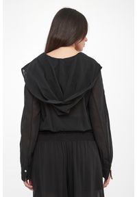Pinko - Bluzka damska szyfonowa z kapturem Castiglione PINKO. Typ kołnierza: kaptur. Materiał: szyfon #4