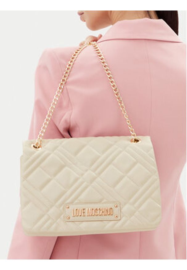 Love Moschino - LOVE MOSCHINO Torebka JC4153PP1MLA0110 Beżowy. Kolor: beżowy. Materiał: skórzane