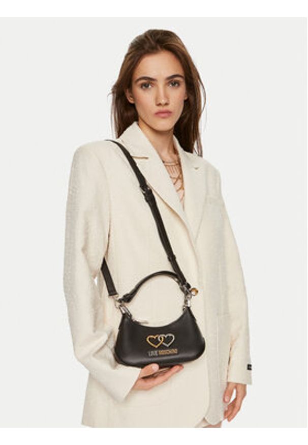 Love Moschino - LOVE MOSCHINO Torebka JC4075PP1LL1000A Czarny. Kolor: czarny. Materiał: skórzane