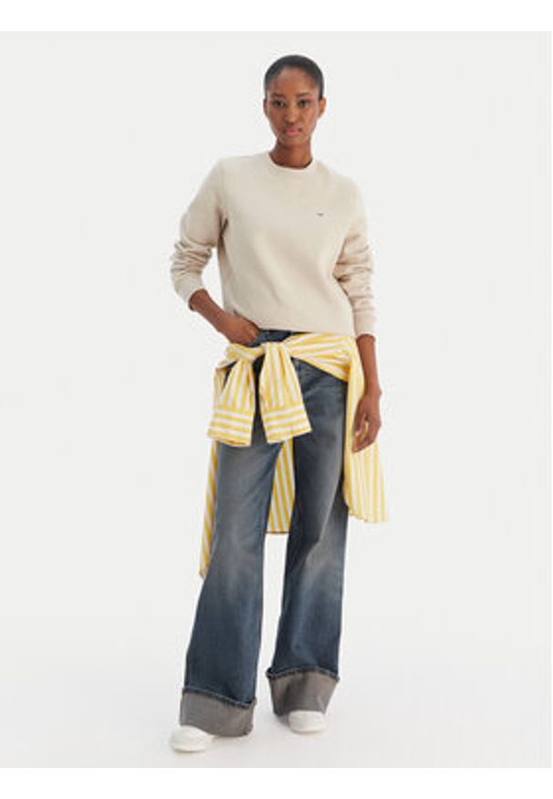 Tommy Jeans Jeansy Claire DW0DW22629 Granatowy Wide Leg. Kolor: niebieski