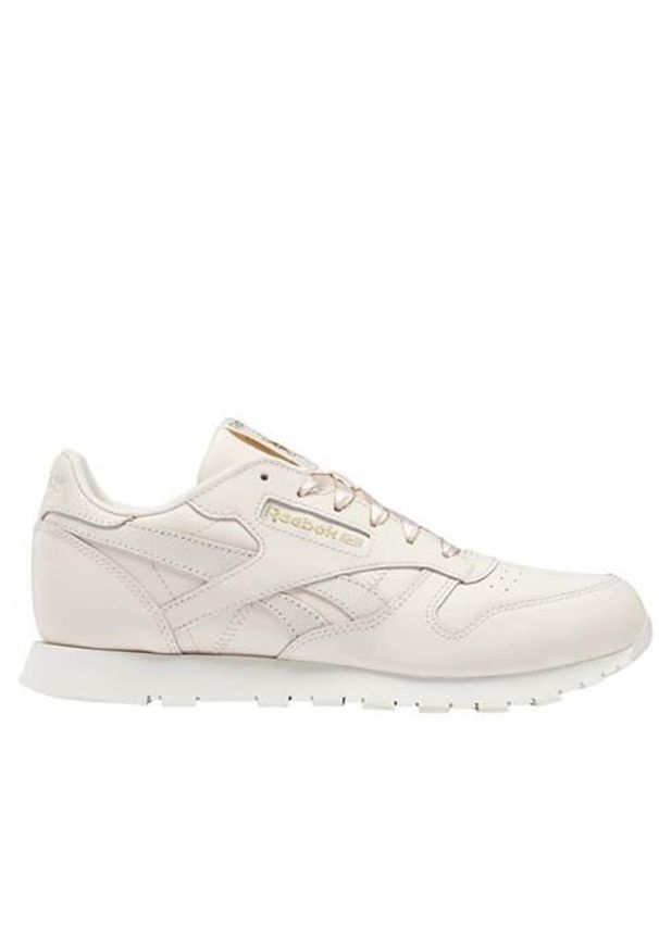 Buty do chodzenia dla dzieci Reebok Classic Leather. Zapięcie: sznurówki. Kolor: beżowy. Materiał: guma, materiał, tkanina, syntetyk. Szerokość cholewki: normalna. Model: Reebok Classic. Sport: turystyka piesza